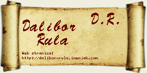 Dalibor Rula vizit kartica